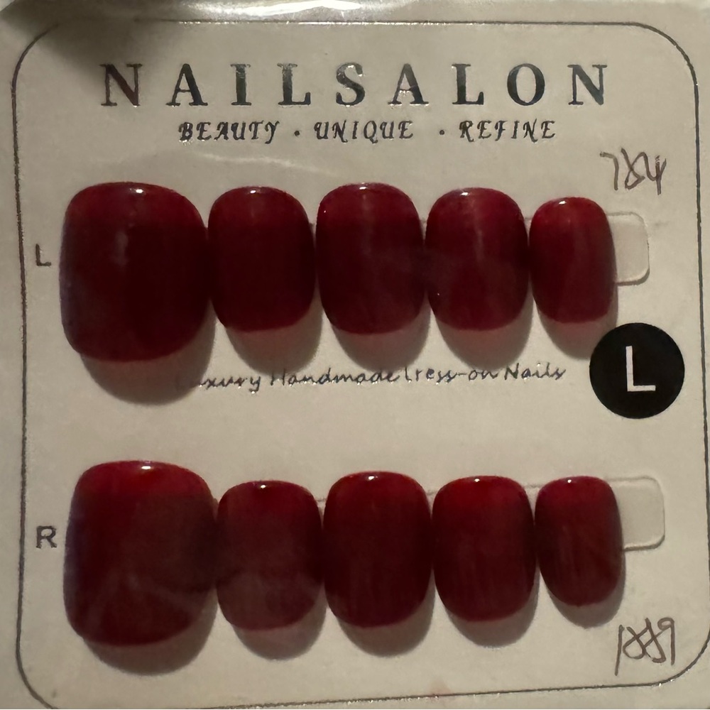 NAILSALON Red Press-On Toenails